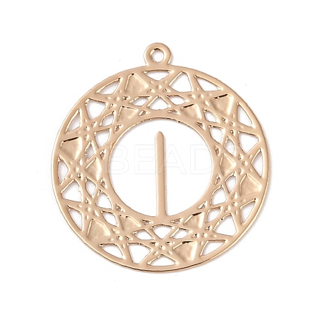 Brass Etched Metal Embellishments Pendants KK-Z058-05KCG-1