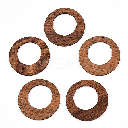 Natural Wenge Wood Pendants WOOD-T023-52B-02-1