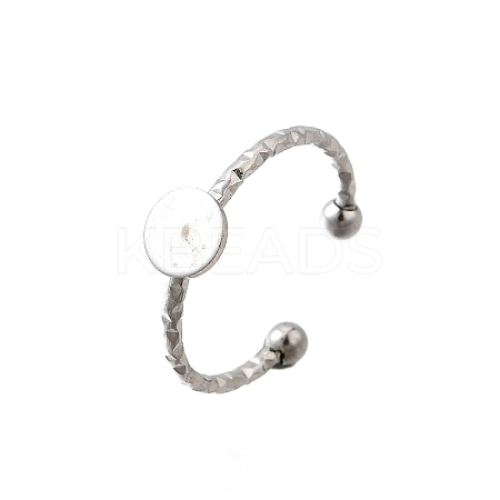 304 Stainless Steel Cuff Ring Components RJEW-H250-03D-P-1