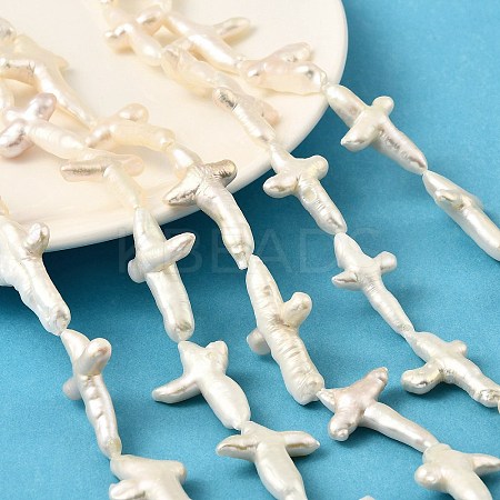 Natural Baroque Keshi Pearl Beads Strands PEAR-B004-06B-01A-1
