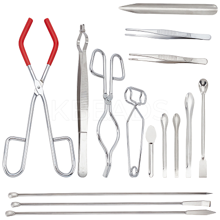 Crucible Tongs & Tweezers & Micro Spatula & Chemical Scoops Set TOOL-OC0001-45-1
