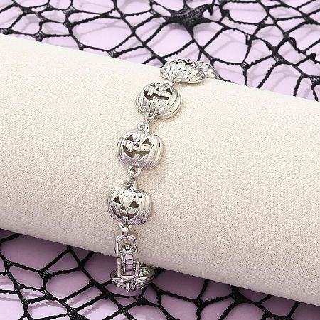 Halloween Brass Link Bracelets for Women BJEW-B149-02P-1