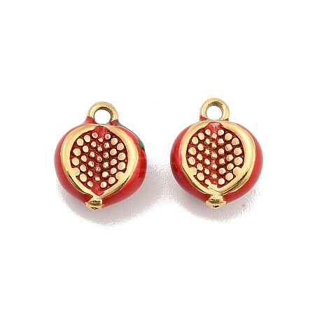 304 Stainless Steel Enamel Charms STAS-D384-04B-G-1