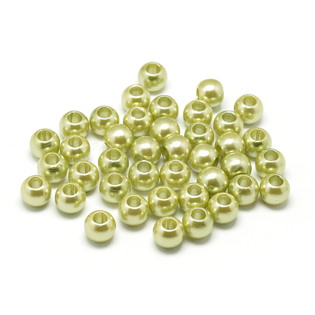 ABS Plastic Imitation Pearl European Beads MACR-R530-12mm-A48-1