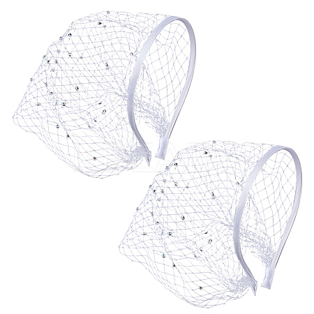 Polyester Rhinestone Claw Hair Hair Bands PHAR-WH0020-06B-1
