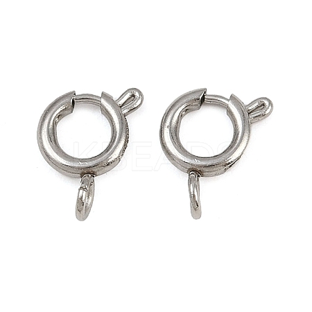 304 Stainless Steel Spring Ring Clasps STAS-B095-05C-P-1