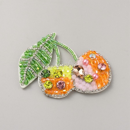 Glass Computerized Embroidery Iron on/Sew on Patches PATC-WH20003-02B-1