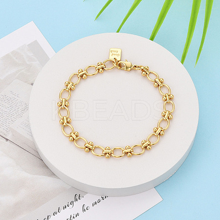 Brass Chain Bracelets BJEW-N032-03G-1