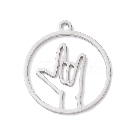 304 Stainless Steel Pendants LS-STAS-Z131-01B-P-1