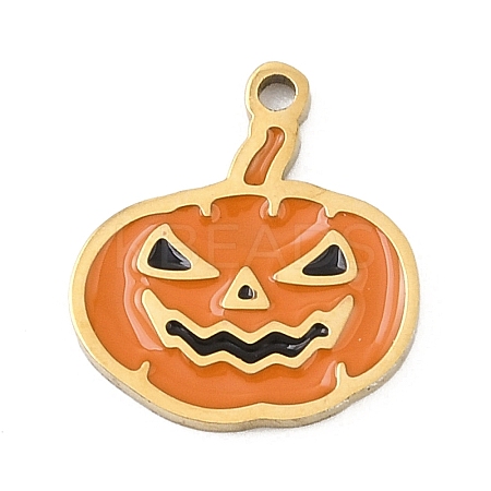 Halloween 304 Stainless Steel Enamel Pendants FIND-I068-01G-04-1