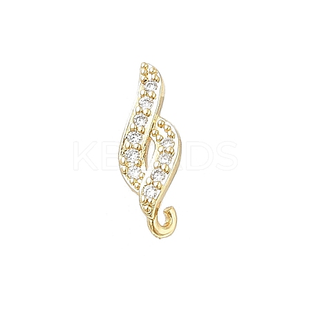 DIY Brass Micro Pave Cubic Zirconia Earring Findings KK-E791-16G-1