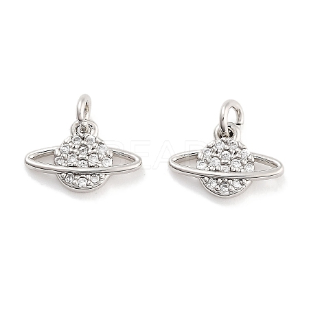 Brass with Cubic Zirconia Pendants KK-P271-31P-1
