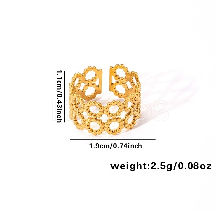 201 Stainless Steel Ring Link Chain Cuff Rings FS-WG16057-31-1