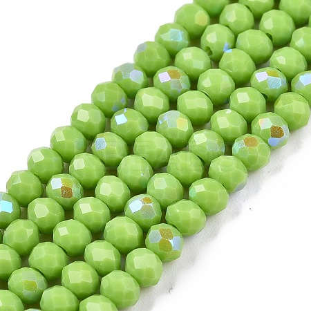 Electroplate Opaque Solid Color Glass Beads Strands LS-EGLA-A044-P3mm-L30-1