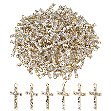 50Pcs Alloy Rhinestone Pendants FIND-ME0002-13G-1