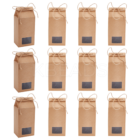 Folding Kraft Paper Box with Visible Window CON-WH0087-98-1