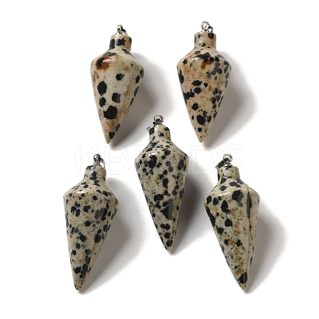 Natural Dalmatian Jasper Pendants G-Z055-02P-01-1