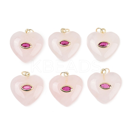 Natural Rose Quartz Pendants G-Z134-04C-1