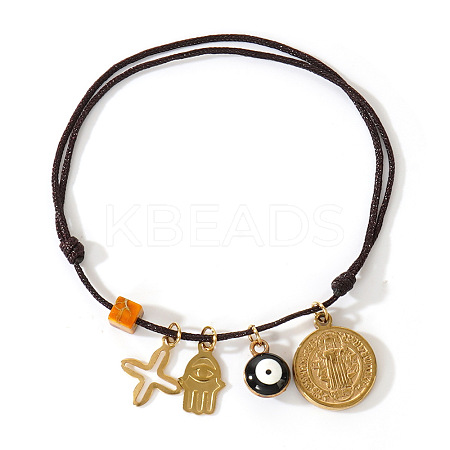 304 Stainless Steel & Resin Charm Bracelets XX1632-2-1