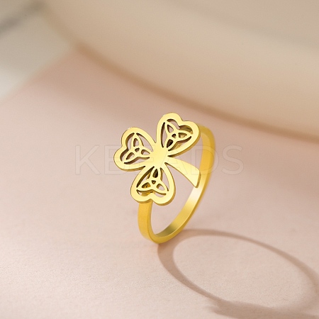 304 Stainless Steel Finger Rings RJEW-L129-04G-1