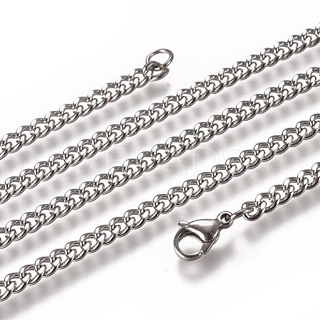 Non-Tarnish Men's Cuban Link Chain Necklaces LS-NJEW-L172-01A-1