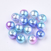 Rainbow ABS Plastic Imitation Pearl Beads LS-OACR-Q174-4mm-02-1