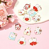 12Pcs 6 Styles Valentine's Day Alloy Enamel Pendants ENAM-FS0002-34-8