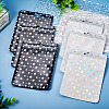 20Pcs 2 Colors Rectangle Laser Star Plastic Yin-yang Zip Top Gift Bags OPP-TA0001-13-5