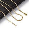 Rack Plating Brass Box Chain Necklaces for Women NJEW-A035-05G-01-1
