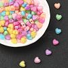 240Pcs 8 Colors Heart Acrylic Beads TACR-YW0001-92-5