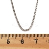 Brass Curb Chain Necklaces for Women NJEW-D302-50P-5