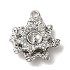 Rack Plating Brass Cubic Zirconia Pendants KK-M267-13P-1