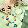5 Styles Infantile Autism Theme Silicone Focal Beads SIL-SC0002-41-4
