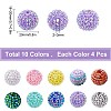 40Pcs 10 Style Resin Rhinestone Beads RESI-SC0002-31-2