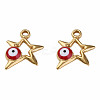 304 Stainless Steel Enamel Pendants STAS-N087-51-01G-2