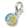 Rack Plating Alloy Enamel European Dangle Charms PALLOY-A009-13P-2