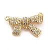Rack Plating Brass Micro Pave Clear Cubic Zirconia Chandelier Component Links KK-K270-08G-1