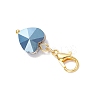 Heart Glass Pendant Decorations HJEW-JM03771-02-5