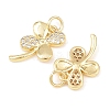 Brass Micro Pave Cubic Zirconia Pendants KK-C162-044G-2