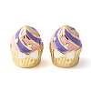 Cake Rack Plating Brass Enamel Beads KK-G512-02G-01-1