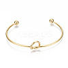 304 Stainless Steel Love Knot Cuff Bangle Making LS-MAK-S073-001G-2