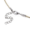 Waxed Cotton Cord Necklace Making MAK-S034-024-4