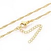 1.8MM Brass Singapore Chain Necklaces for Men Women NJEW-N057-02G-2
