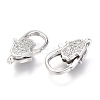 Brass Micro Pave Cubic Zirconia Lobster Claw Clasps ZIRC-O038-24P-2