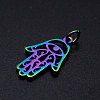 Ion Plating(IP) 201 Stainless Steel Pendants STAS-S105-JN240-2