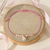 Glass Heart Charm Braided Bracelets ZL0306-3