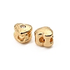 Brass Clear Cubic Zirconia Beads KK-D106-02G-2