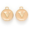 Golden Plated Alloy Enamel Charms X-ENAM-S118-06V-1