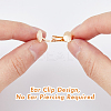 HOBBIESAY 32Pcs 8 Style Brass Clip-on Earring Findings KK-HY0001-04-3