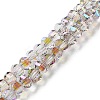 Transparent Electroplate Glass Beads Strands GLAA-Q099-H01-07-1